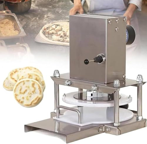 YOIUTRGDK Commercial Electric Dough Roller Sheeter Pastry Pizza Dough Pastry Press Making Machine For Pizza, Pie, Tortillas, Pastry, Pizza Dough(25CM)