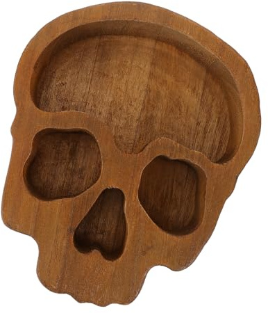 Homoyoyo Bol Crâne Halloween Plateau de Service Réutilisable Bol Snack Original pour Fruits Noix et Fromage Décoration Festive et Robuste