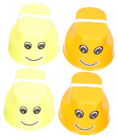 FIXOSHEE Kinder Stelzen Spielzeug Balance Trainer 4 Stück Kinder Stepper Mit Langlebigem Kunststoff Gelb Orange Gleichgewichtstrainingsgerät Outdoor Und Motoriktraining
