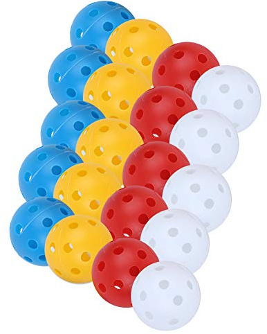 Acouto Träningsgolfbollar, Ihåliga Plastbollar, Lätta Träningsbollar, 20-pack Inomhus Utomhusbruk för Idrottare