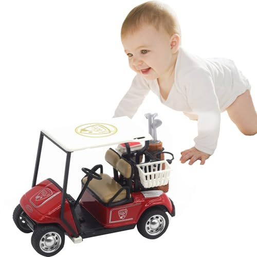 Gzadii Minigolf Modell Spielzeug - Mini-Golf-Wagen Spielzeug aus Druckguss-Metall,Pullback-Fahrzeugmodell im Maßstab 1:36 für Kinder, Mädchen, Geschenk, Kleinkinder, 4 Farben, Alter ab 3 Jahren