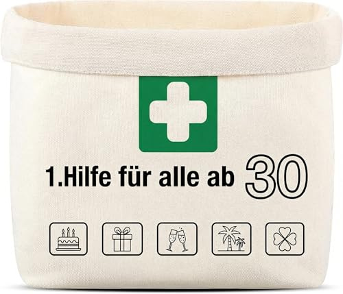 Regalo de 30 cumpleaños para mujeres/hombres, regalos divertidos originales para 30 primeros auxilios、Bolsa de pan、Cesta de regalo para cumpleaños、Navidad