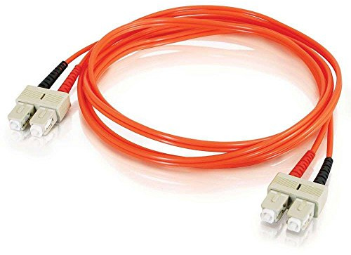 C2G 2m Fibre/Fiber Optic Cable for Fast Ethernet, Fiber Channel, ATM and Gibabit Patch Cable LSZH SC/SC Duplex Multimode Multimode 50/125 MM