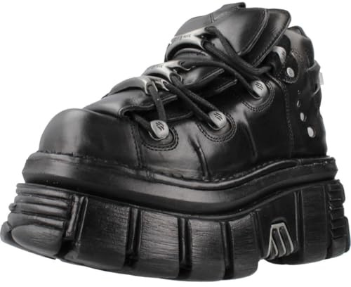 New Rock M.106-S29 Zapatos de Cordones Brogue, Unisex Adulto, Negro (Negro 001), 47 EU (12.5 UK)