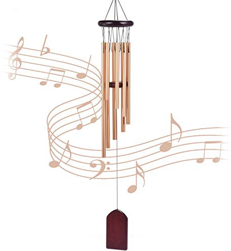 Goomis - campane a vento,scacciapensieri da esterno,Campanelli eolici per decorazioni giardino,casa,albero,terrazzo (dorato)