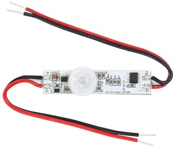 LEDKIA LIGHTING - Mini Détecteur de Mouvement PIR 120º pour Ruban LED | Installation Intérieure | Compatible 12/24 VDC | Compact et Discret | IP20, Blanc