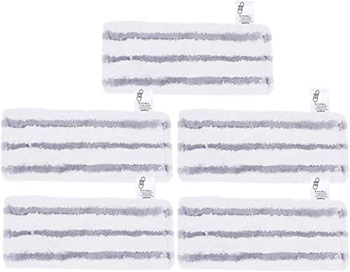 KEEPOW 5er-Pack Dampfreinigung-Microfaser-Tuch-Set für Kärcher Dampfreiniger EasyFix SC2, SC3, SC4, SC5 Bodendüse, aktualisierte Version, Grau
