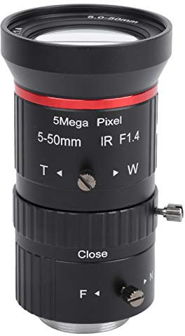 Objectif de caméra 5MP, objectif à ouverture manuelle avec zoom FL5‑50 mm, objectif de caméra à monture CS, objectif de caméra de sécurité