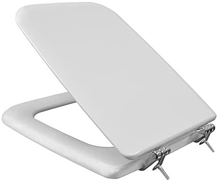 Coprivaso wc water sedile Conca Ideal Standard, modello Compatibile Dedicato, cerniere metallo cromo (Bianco Ideal Standard)