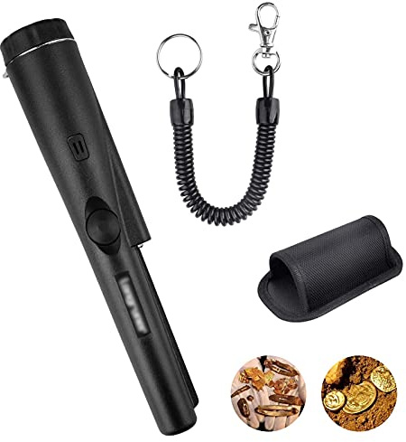 LTLWSH Détecteur de Métaux Pinpointer, Metal Detector métal Pinpointer Accessoires de détection de pointeur de métal pour Chasse aux trésors en pièces,Noir