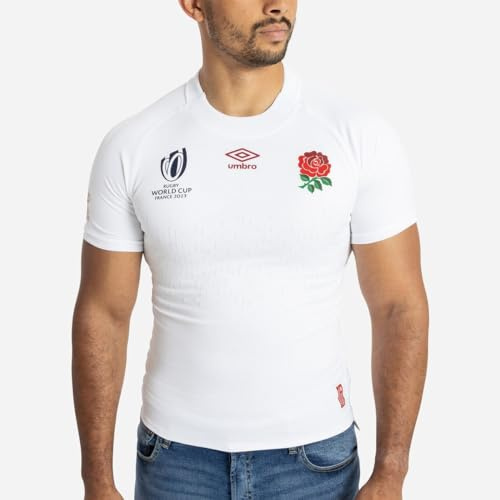 Umbro Herren England RWC Rugby Heimtrikot 2023 Erwachsene Top