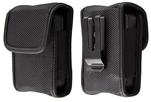 caseroxx Custodia con rilevatore radio – adatta per Swissphone, ecc. – Borsa con clip per cintura e chiusura in , nero