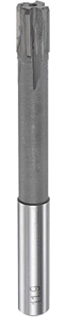 sourcing map Spannen Reibahle 11.9mm H7 Hartmetall Spitze Gerade Flöten Rund Schaft Drehmaschine Fräser
