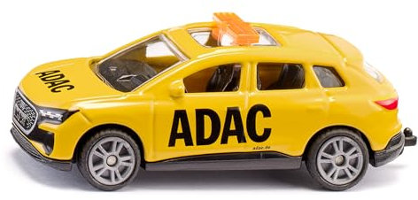 siku 1565, Audi Q4 e-tron ADAC Pannenhilfe, Spielzeug-Auto, Metall/Kunststoff, Gelb, Anhängerkupplung, Gummierte Reifen, Gelbe Signalbalken