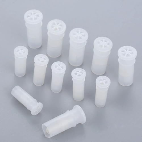 YSSZAM 100 Pcs White Toy Noise Makers Insert Squeakers, Plastic Dog Squeaky Whistles, Dog Squeak Toys Toy Insert Replacements DIY Accessories(15.5x4.8mm)