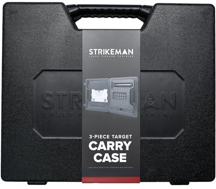 Strikeman 3-Piece Carry Case – Made for the Single-Target Dry-Fire Laser Training System – Keeps Your Shooting Target, Phone Mount & Laser Cartridges Organized & Protected