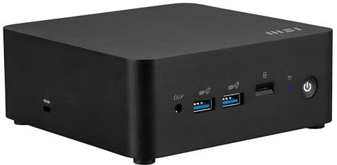 MSI Cubi NUC Barebone Desktop, Intel Core 3-100U, 2X DDR5 Slots (up to 64GB), TPM 2.0, WiFi 6E, 3 Year Advance Replacement (1MG-009BUS)