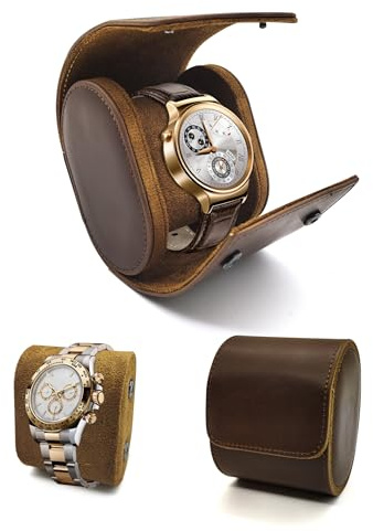TINGSING Uhrenreisetui aus PU-Leder, Uhrenrolle, Reiseetui, Uhren-Aufbewahrungsbox, Organizer mit abnehmbarem Kissen, tragbarer Uhrenhalter, Ständer für Schmuck, Armband, Geschenke zu Weihnachten,