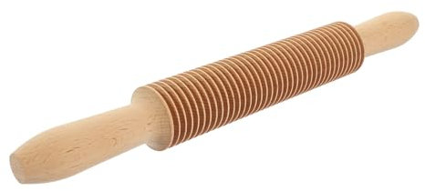 Amosfun De Amasar De Madera Con Diseño De Ranuras Cortador De Pasta y Fideos Herramienta Multiusos Para Repostería y Cocina Para Masa De Pizza y Espaguetis Hechos Mano