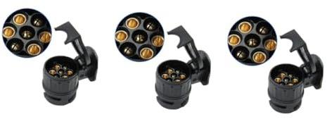 NIYANGLE 3 Piezas 13 Adaptador Caravana Adaptador Enganche Remolque conexión Remolque Enchufe de camión de Enchufe de