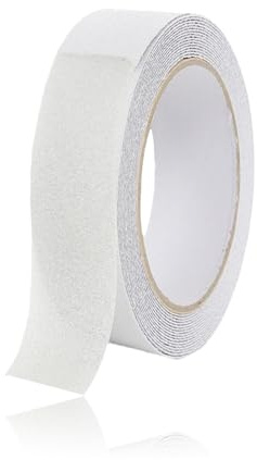 Anti Slip Clear Tape,Self Adhesive Stair Non Slip Tape,Safety Grip Tape Rubber Waterproof Non Slip Decking Tape,No Mark Transparent Anti Slip Tape for Safety Walk,Step,Floor,Bathtub,Kitchen,2.5cm×5m