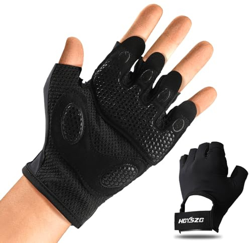 Windfromort Gants Musculation Hommes - Gants Musculation Anti-Dérapants - 2Pcs Mitaines Homme pour Entraînement, Crossfit, Gant de Fitness et Haltérophilie(Noir)