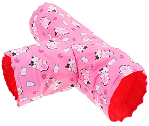 BELLIFFY Pets Tunnel Hideout Hamster Tunnel Red Cloth Comfortable Resting Place No Smell for Sofa and Pet Bed