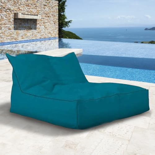 SXBCyan Housse Pouf Chaise D'extérieur (sans Remplissage) Housse pour Fauteuils Poire Adultes, Pouf Fauteuil Imperméable De Oxford for Jardin, Plage, Piscine(2 Seat-Dark baoblue)