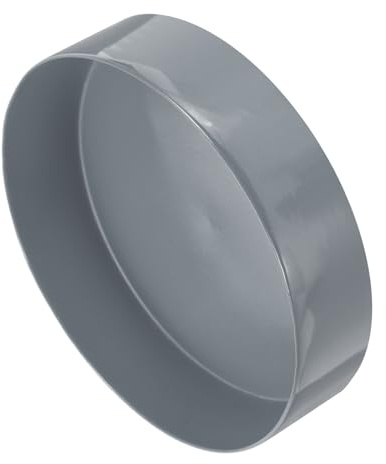 sourcing map 225mm (8 7/8) Rubber End Caps Round Vinyl Light Gray, 80mm H | Insert Plastic End Caps for Tubing, Fence, Pipe Post, Furniture, Railing, Plug