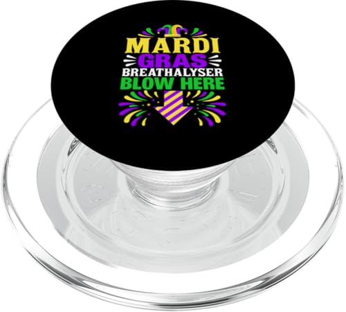 Mardi Gras Breathalyser Blow Here PopSockets PopGrip for MagSafe