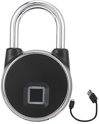 Lucchetto per impronte digitali Bluetooth Lucchetto senza chiave con sensore tattile capacitivo Riconoscimento dell'angolo a 360 gradi ad alta sicurezza per armadi domestici Borse