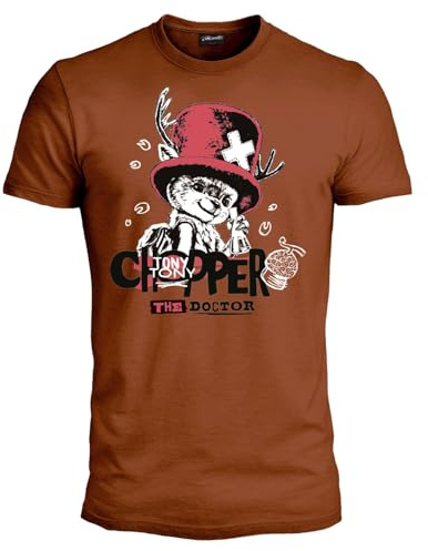 One Piece T Shirt Chopper - The Doctor. Maglia Ufficiale Unisex. Maglietta Regular in Cotone. per Adulto e Ragazzo
