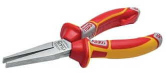 NWS 124-49VDE-160 - Alicate boca plana larga de 160 mm.