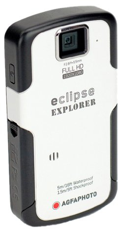 AgfaPhoto Eclipse Explorer 3D Digitaler Camcorder (4 -Fach Opt. Zoom, Flash MB HD Videos) Inkl. Software-Paket weiß