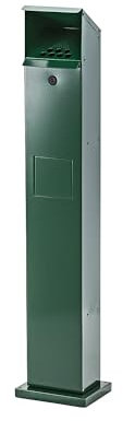 VAR | Kombiascher-Säule | Volumen 5 l | BxHxT 180 x 1150 x 150 mm | moosgrün
