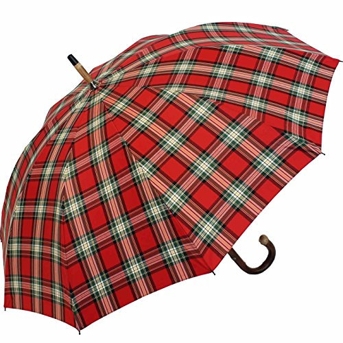 Doppler Manufaktur Herren Regenschirm Kastanie Schirm - Karo rot