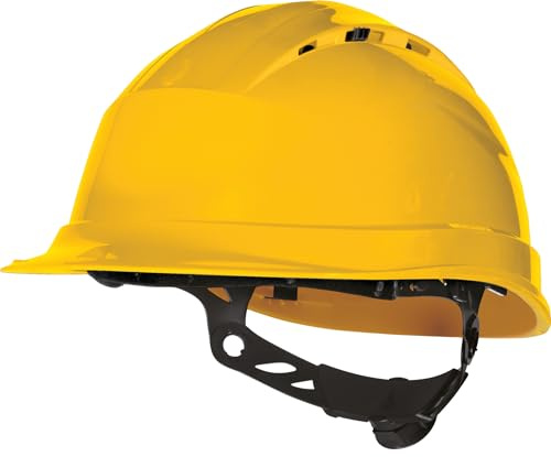 Deltaplus QUARUP4JA Belüfeter Bauhelm - Rotor-System, Gelb, Größe Einstellbar