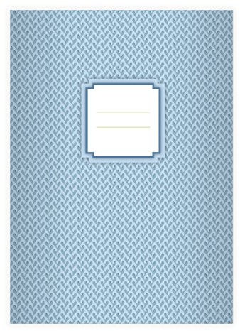Kartenkaufrausch 8 Retro DIN A4 Schulhefte, Schreibhefte mit Algen Muster in hellblau Lineatur 20 (blanko Heft)