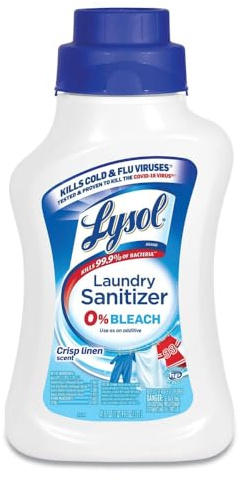 Lysol 95871 Laundry Sanitizer, Liquid, Crisp Linen, 41 Oz, 6/Carton