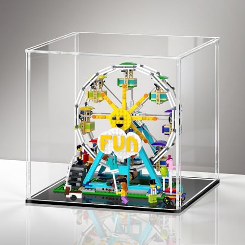 Huijintao Acryl Vitrine/Schaukasten/Display Case/Display Box für Figuren, Sammlerstücke | Selbstmontage (30x30x30 cm)