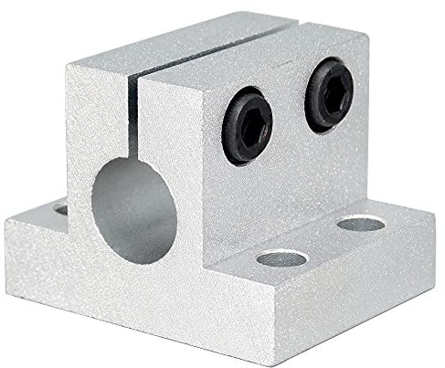 AUZHU- STA - Metrisch - Halterung aus Aluminiumlegierung Führungswelle unterstützt T-Flansch Sitzstrebe Rohrklemmverbinder Klemmbefestigungen Säulenklemme Spann- und Verbindungselemente Größe: D 15 mm