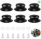 6 Pzs Pomos para Tapas de Ollas 60mm Perillas para Tapa de Cacerola Resistentes al Calor Universales Asas Mangos de Perilla para Olla de Repuesto con Tornillos y Juntas para Utensilios de Cocina Negro