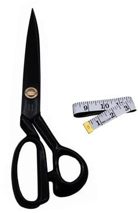 IHKFILAN Professionelle Schneiderschere Schwerlast Schere Industrielle Stärke Manganstahlschere Sharp für Zuhause und Büro Künstler Schneiderinnen,PVC Komfortgriff Schneiderschere, Schwarz 10/26 cm