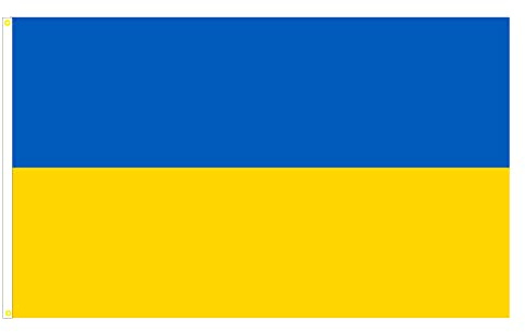 OZSENFLINT Ukraine Flagge 90x150cm Premium Polyester Wetterfeste Nationalfahne mit Messingösen für Garten & Veranstaltungen