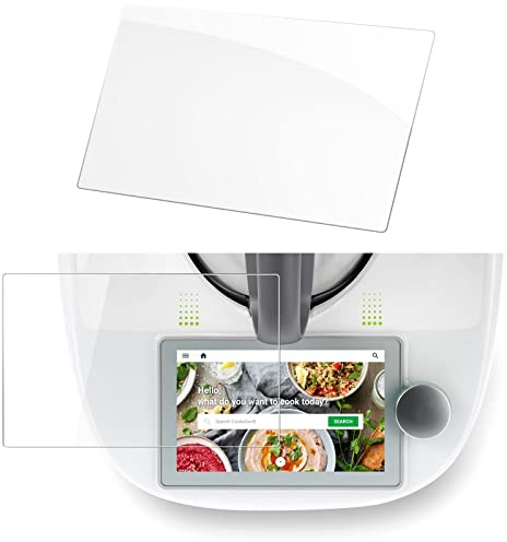 Siegvoll 1 STK Panzer Schutzfolie kompatibel mit Vorwerk Thermomix TM6, Thermomix Zubehör Displayschutz, 9H Panzerglasfolie kratzfest langlebig aus Glas