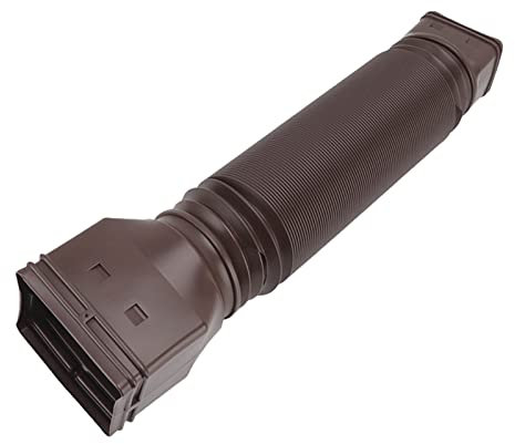 Downspout Extender, 2 Pack Drain Downspout Extender, Retractable Rain Gutter Drainage Pipe Down Spout Drain Extensions Gutter Connector Rainwater Drainage Gutter Accessories (Brown)