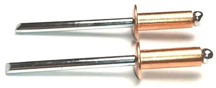 Blindnieten Kupfer/Stahl Flachkopf Kupfernieten 50 STÜCK von 3,0 bis 4,8 (4,8 x 14mm)