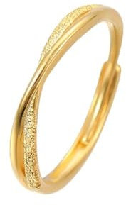 WLLDDDIU Ring aus 925er Sterlingsilber,modische Mobius Ringe,Zirkonia Ringe,Vintage Drehringe,verstellbare Ringe für Paare,Männer,Frauen,besondere Anlässe,Geschenke,Charm Schmuck,Gold