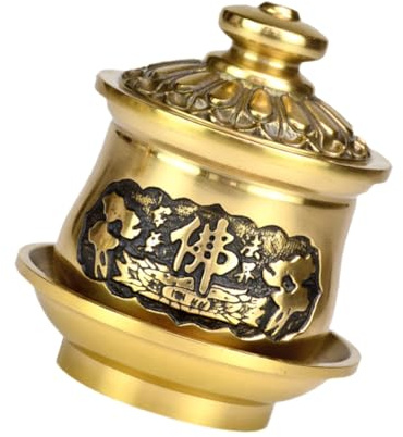 Ciieeo Coppa Sacra in Rame Stile Vintage Offerta Al Tempio Decorazione Per La Casa Uso Sullaltare