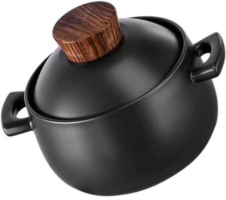 FUNOMOCYA Ceramic Tagine Casserole Pot Stew Pot Casserole Dish Lid Nonstick for Braised Chicken Rice Noodles Soup Rice Kitchen Essentials